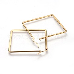 201 Stainless Steel Angular Hoop Earrings&nbsp;EJEW-A053-07A-G