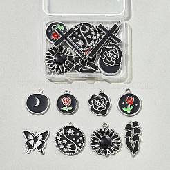 18Pcs 9 Styles Alloy Enamel Pendants&nbsp;FIND-FS0004-51
