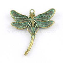 Dragonfly Zinc Alloy Big Pendant Rhinestone Settings&nbsp;X-PALLOY-R065-090-FF