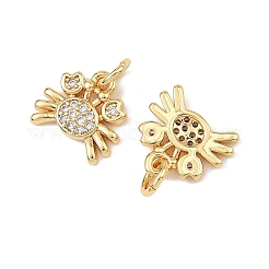 SHEGRACE Brass Clear Cubic Zirconia Charms&nbsp;XGRQ3P603-587G