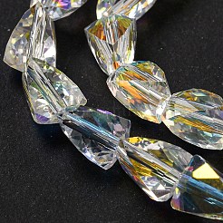 Transparent Electroplate Glass Beads Strands&nbsp;GLAA-G116-03A-AB02