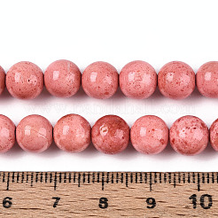 Dyed Synthetic Fossil Beads Strands&nbsp;G-T139-8mm-66D