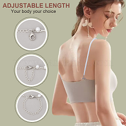 2 Pairs 2 Styles Plastic Imitation Pearl Chain Non-slip Bra Straps&nbsp;FIND-GF0005-27