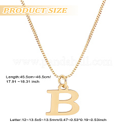 1pc 304 Stainless Steel Letter Pendant Necklaces&nbsp;NJEW-LP0001-38B-G