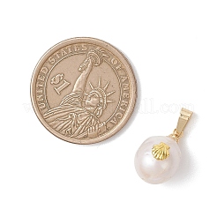 Natural Baroque Pearl Keshi Pearl Pendants&nbsp;PALLOY-JF04964