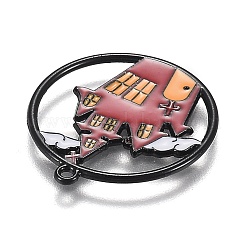 Halloween Theme Alloy Enamel Pendants&nbsp;ENAM-J649-12B-01