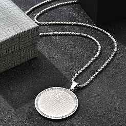 201 Stainless Steel Rhinestone Pendant Necklaces for Women&nbsp;LS-NJEW-U021-08P