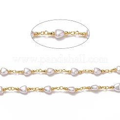 Handmade Brass CCB Plastic Link Chains&nbsp;CHC-I036-55G