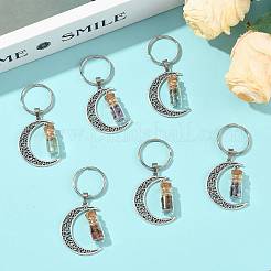 7Pcs Moon Alloy Pendant Decorations&nbsp;HJEW-FS00086