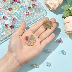 150Pc 6 Colors Two-tone Transparent Glass Beads&nbsp;GLAA-YW0005-95