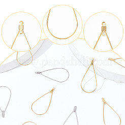 100Pcs 2 Color 304 Stainless Steel Wire Pendants&nbsp;STAS-BBC0001-05
