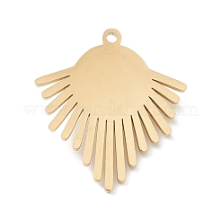 Ion Plating(IP) 304 Stainless Steel Pendants with Synthetic Malachite&nbsp;STAS-K237-11G
