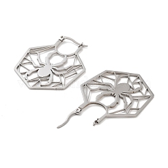 Non-Tarnish 304 Stainless Steel Hoop Earrings&nbsp;EJEW-P271-09P