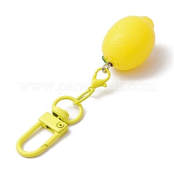 2Pcs Lemon Resin Pendant Decorations&nbsp;HJEW-JM02549