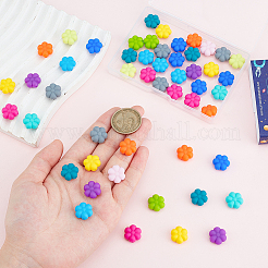 72Pcs 12 Colors Flower Food Grade Eco-Friendly Silicone Beads&nbsp;SIL-SC0002-10