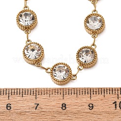 304 Stainless Steel Glass Link Chain Necklaces&nbsp;SA-CBA725A-25B-G
