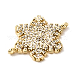 Brass Micro Pave Cubic Zirconia Connector Charms&nbsp;KK-L258-03C-G
