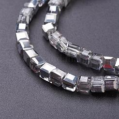 Electroplate Glass Beads Strands&nbsp;EGLA-D018-4x4mm-19
