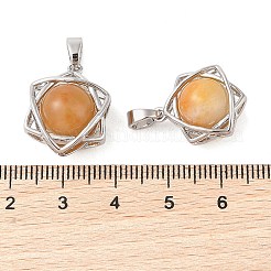 Natural Topaz Jade Round Pendants&nbsp;G-M440-04A-P