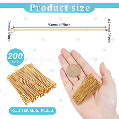 200Pcs Brass Flat Head Pins&nbsp;KK-UN0005-65