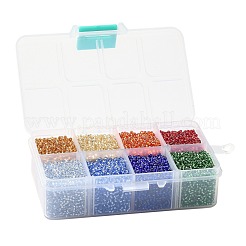 FGB 200G 8 Colors 12/0 Grade A Round Glass Seed Beads&nbsp;SEED-JP0010-15-2mm