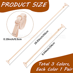3 Pairs 3 Colors Polyester Bra Straps&nbsp;DIY-CY0001-57