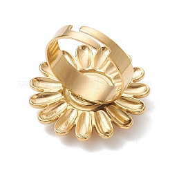 Adjustable 304 Stainless Steel Cuff Open Rings&nbsp;RJEW-JR01019-01