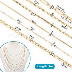 6M 6 Styles 304 Stainless Steel Chains&nbsp;CHS-PH0001-09
