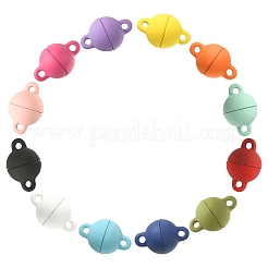12 Sets 12 Colors Spray Painted Alloy Magnetic Clasps&nbsp;PALLOY-CJ0002-30