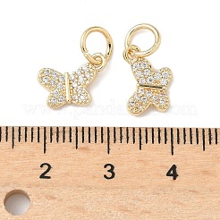 Brass Micro Pave Cubic Zirconia Pendants&nbsp;KK-D386-12G