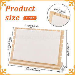 Detachable Bamboo Slant Back Necklace Display Stands&nbsp;NDIS-WH0001-17