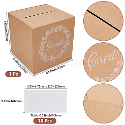 1 Set Square Printed Cardboard Boxes for Wedding Cards&nbsp;CBOX-SP0001-01A