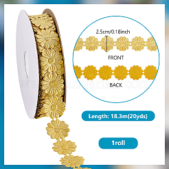20 Yards Double Face Flower Lace Trim Polyester Ribbons&nbsp;SRIB-PH0001-69
