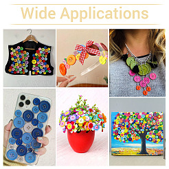 120Pcs 20 Colors 4-Hole Resin Buttons&nbsp;BUTT-TA0001-29B