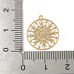Brass Etched Metal Embellishments Connecotr Charms&nbsp;KKC-D001-12KCG