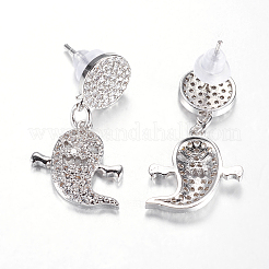 (Jewelry Parties Factory Sale)Brass Dangle Stud Earrings&nbsp;EJEW-K065-06P