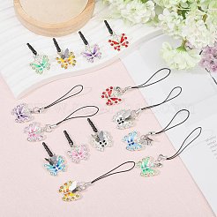 Alloy Enamel Mobile Straps & Mobile Dustproof Plugs&nbsp;HJEW-GL00016