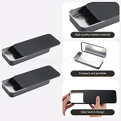 2Pcs Slide Top Tinplate Trinket Storage Boxes&nbsp;CON-SP0001-22A-02