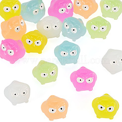 18Pcs 6 Colors Luminous Resin Owl Display Ornaments&nbsp;DJEW-TAD0001-02