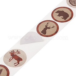 500Pcs Christmas Theme Round Stickers&nbsp;LS-AJEW-S090-04H