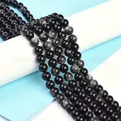 Natural Silver Obsidian Beads Strands&nbsp;X-G-D083-01C