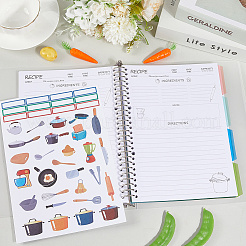 Rectangle Plastic Blank Recipe Notebook&nbsp;AJEW-WH20018-73D