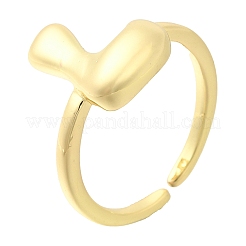 Rack Plating Brass Open Cuff Rings&nbsp;RJEW-S394-01G-L