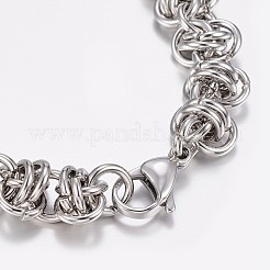 Tarnish Resistant 304 Stainless Steel Byzantine Chain Bracelets&nbsp;BJEW-I238-05P