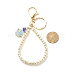 Alloy Enamel Spaceman Pendant Keychains&nbsp;KEYC-JKC00362-01