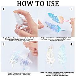 Laser Plastic Feather Waterproof Car Stickers&nbsp;LS-DIY-WH0419-36A