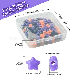 100Pcs 3 Colors Opaque Acrylic Beads&nbsp;MACR-FS0002-26