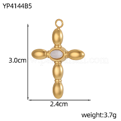 304 Stainless Steel & Natural Gemstone Pendants&nbsp;STAS-OY012-32G