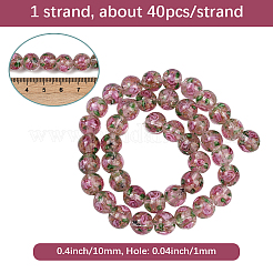 1 Strand Handmade Glod Sand Lampwork Beads Strands&nbsp;LAMP-PA0001-77C