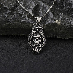 Non-Tarnish 201 Stainless Steel Pendant Necklaces&nbsp;NJEW-C034-38P